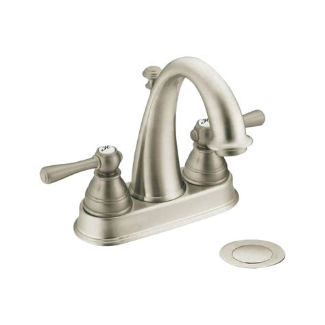 The MOEN Kingsley 2-Handle Deck-Mount Roman Tub Faucet with Handshower in Chrome has a deck-mount design that can give you easy access to tub controls. . Moen kingsley